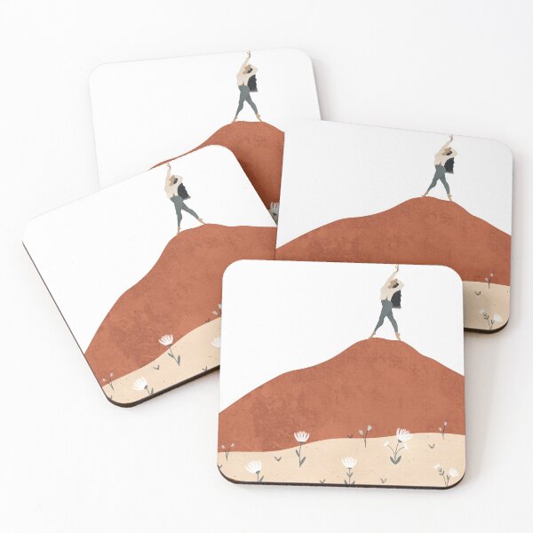 Item preview, Dancing on the Top of a Mountain - Mountain View - Centering and Finding Yourself in Nature - Reconnecting Yourself - Art Illustration designed and sold by seaniekai.