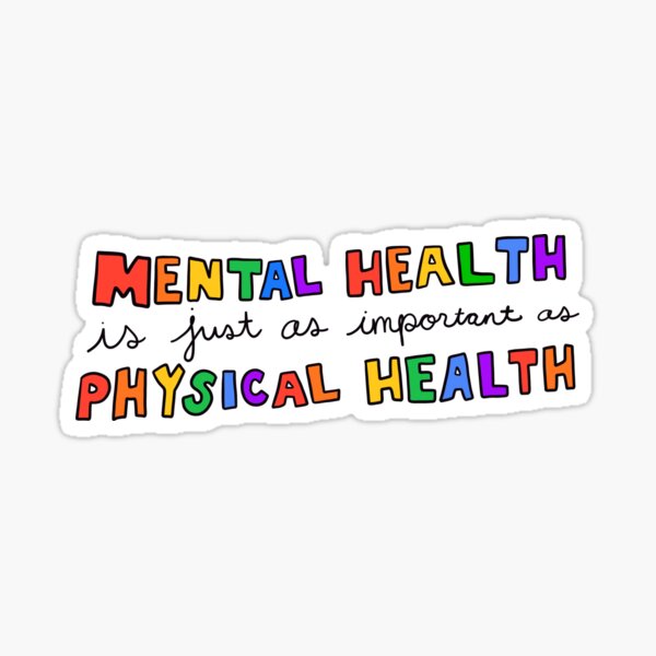 Vista previa del artículo con la obra «La salud mental es importante (arco iris)», diseñado y vendido por crystaldraws.