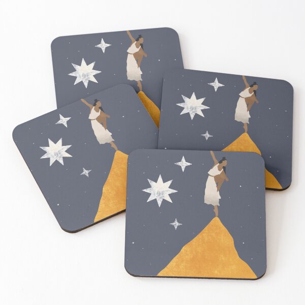 Item preview, Dancing on the Edge in a Starry Night Sky - Mountain View - Centering and Finding Yourself in Nature - Reconnecting Yourself - Art Illustration designed and sold by seaniekai.