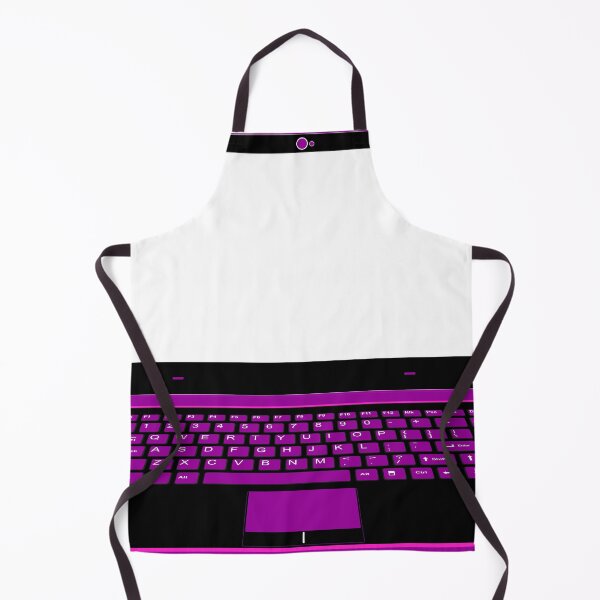 Item preview, realistic laptop vector illustration in black and purple color designed and sold by asep sarifudin.