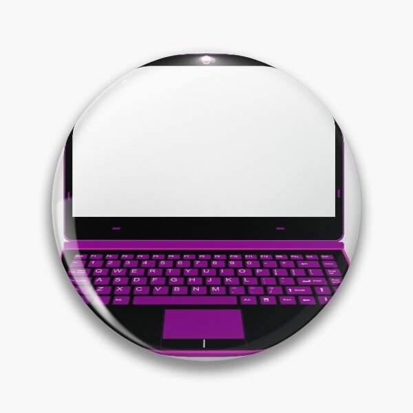 Item preview, realistic laptop vector illustration in black and purple color designed and sold by asep sarifudin.