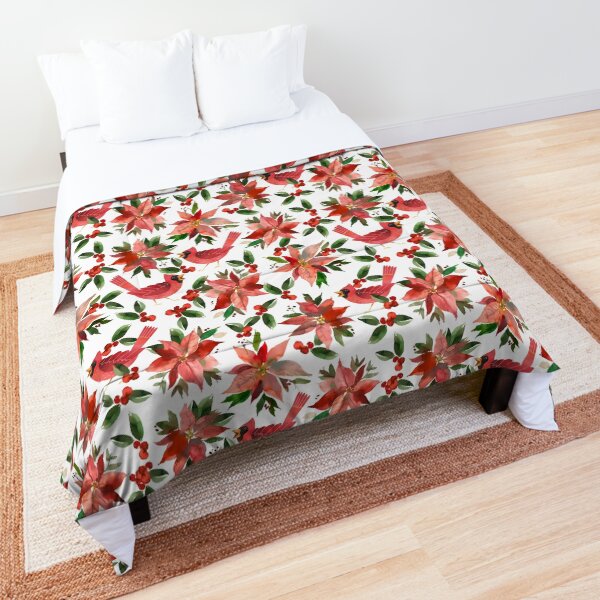 Cardinal Poinsettia Comforter