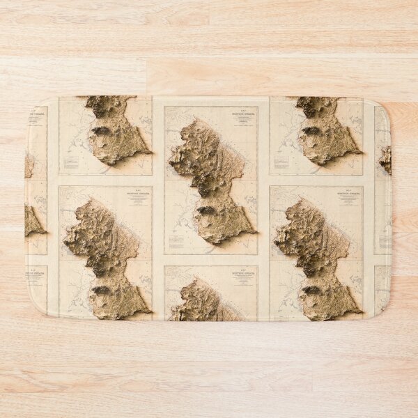 Item preview, 1913 Guyana Relief Map 3D digitally-rendered designed and sold by ThinkAboutMaps.
