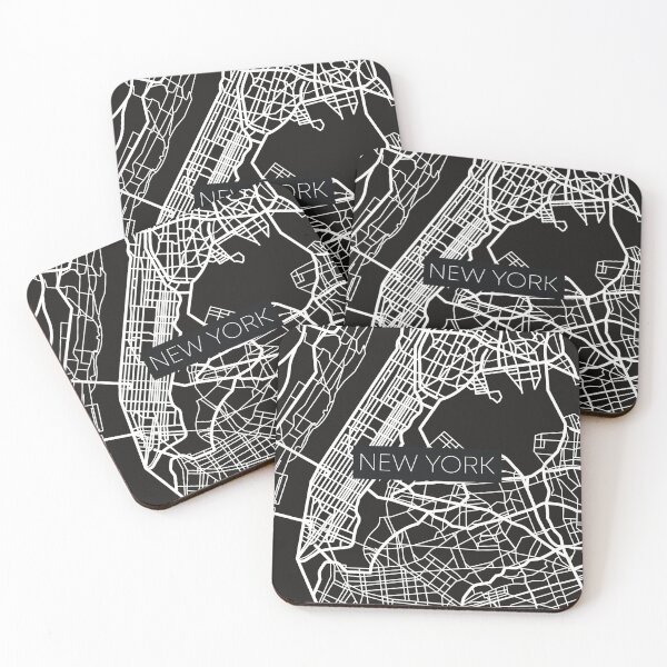 Item preview, New York City Street Map White and Black designed and sold by HelloGentry.