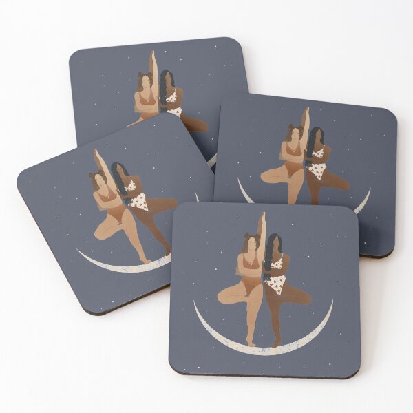 Item preview, Dancing on the Moon in a Starry Night Sky - Mountain View - Centering and Finding Yourself in Nature - Reconnecting Yourself - Art Illustration designed and sold by seaniekai.