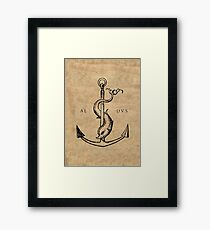 Festina Lente - Aldus Manutius Printer's Mark Framed Print