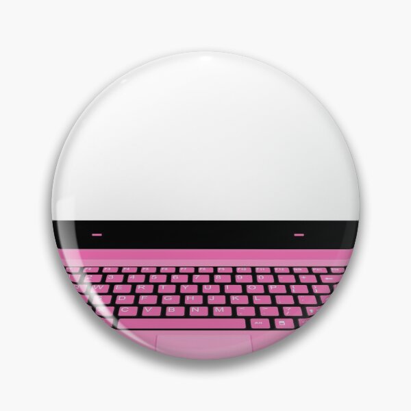 Item preview, realistic laptop vector illustration in black and pink color designed and sold by asep sarifudin.