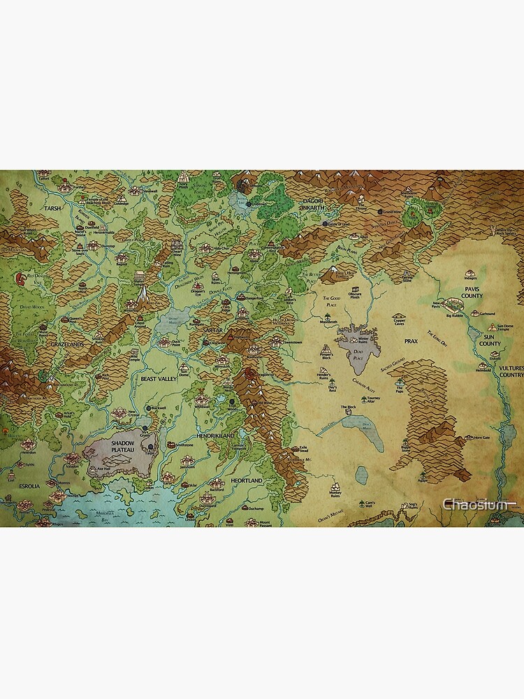 Dragon Pass and Prax Map by Darya Makarava by Chaosium