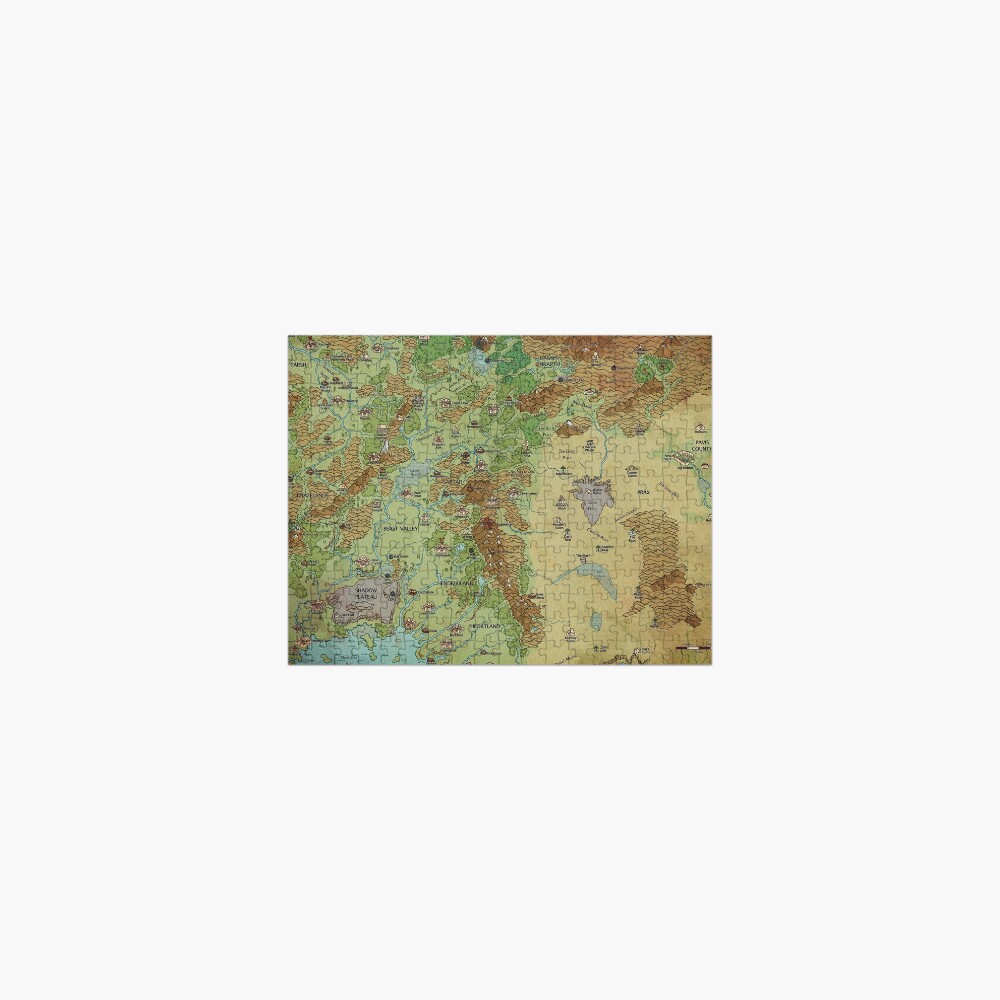 Dragon Pass and Prax Map by Darya Makarava Jigsaw Puzzle