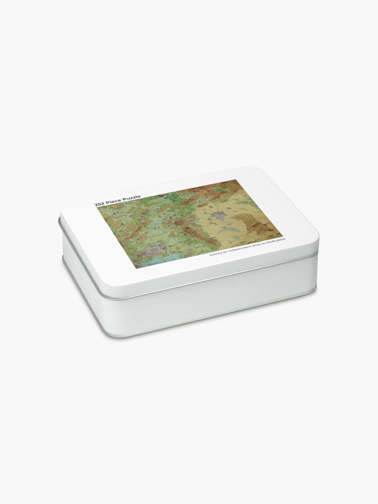 Alternate view of Dragon Pass and Prax Map by Darya Makarava Jigsaw Puzzle