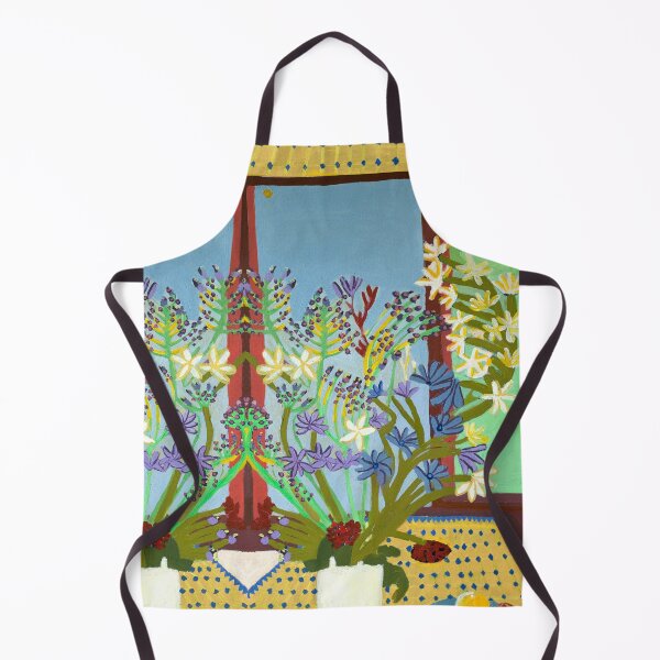 Item preview, Flowers and Fruit in Yellow and Blue designed and sold by Zion Levy Stewart.