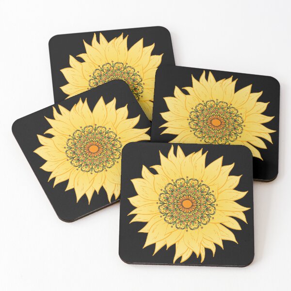 Item preview, Golden Mandala Sunflower designed and sold by StickerArtwork.