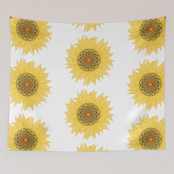 Item preview, Golden Mandala Sunflower designed and sold by StickerArtwork.
