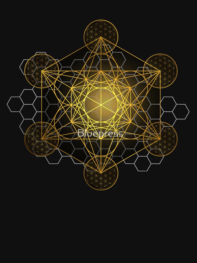 Aperçu 7 sur 7. T-shirt essentiel avec l'œuvre Cube de Métatron de la géométrie sacrée créée et vendue par Bluepress.