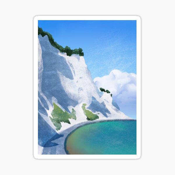 Chalk Cliffs in Denmark Sticker