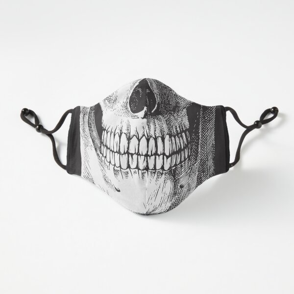 Black ink skull Fitted 3-Layer