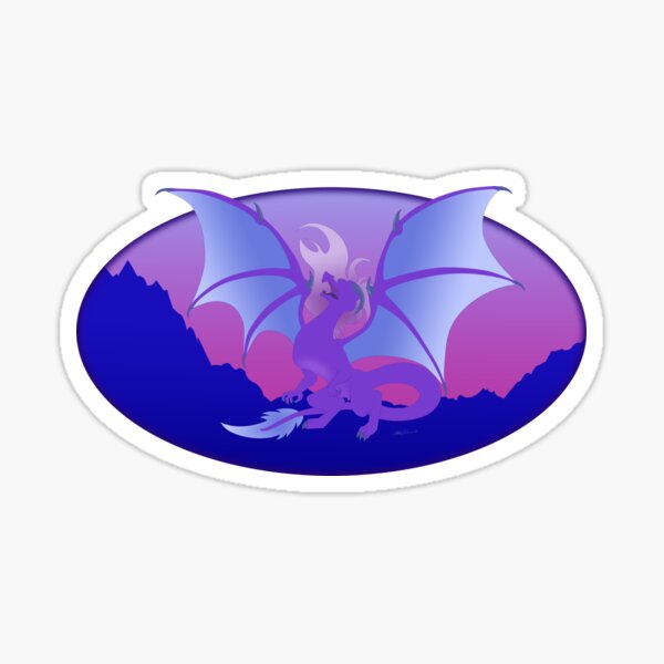 Violet Dragon Sticker