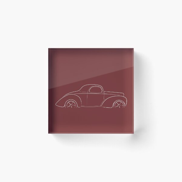 Item preview, 1941 Willys Coupe - profile stencil, white designed and sold by mal-photography.