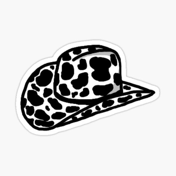 “Cow Print Cowboy Hat” Sticker for Sale by ztsdesigns | Redbubble