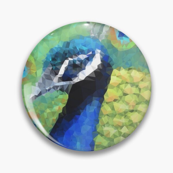 Item preview, Peacock as a polygon - geometric art designed and sold by ApArtPaintings.
