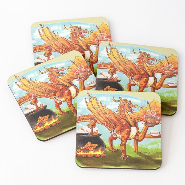 Item preview, Maple Leaf Dragon Chef designed and sold by Kimberly Holbrook Arts.