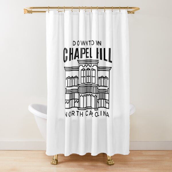 Chapel Hill Shower Curtain | Illustra/ion | University of North Carolina | Tar deals Heels | UNC | Travel | Bathroom | Home Art Decor | Gift