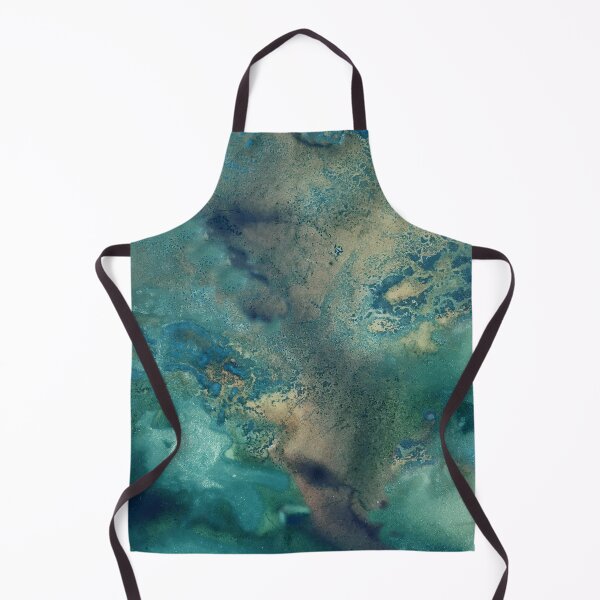 Item preview, Ocean in Turquoise, Aqua and Gold designed and sold by Jenie Yolland.