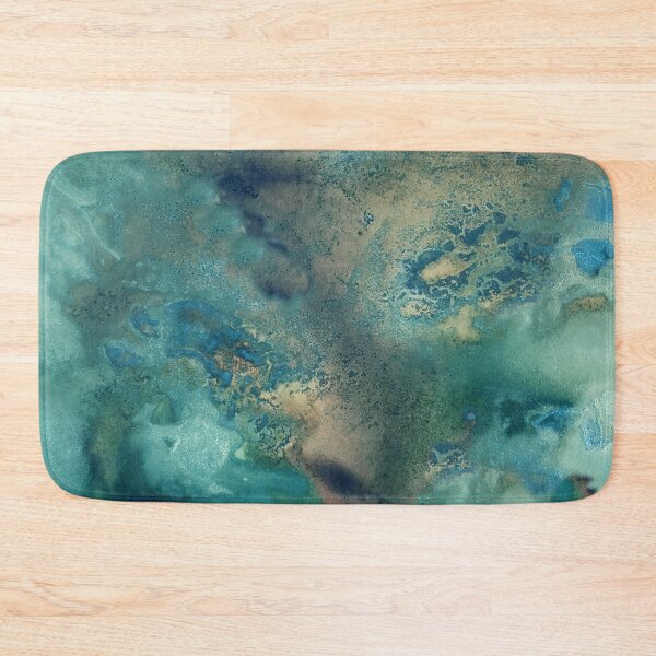 Item preview, Ocean in Turquoise, Aqua and Gold designed and sold by Jenie Yolland.