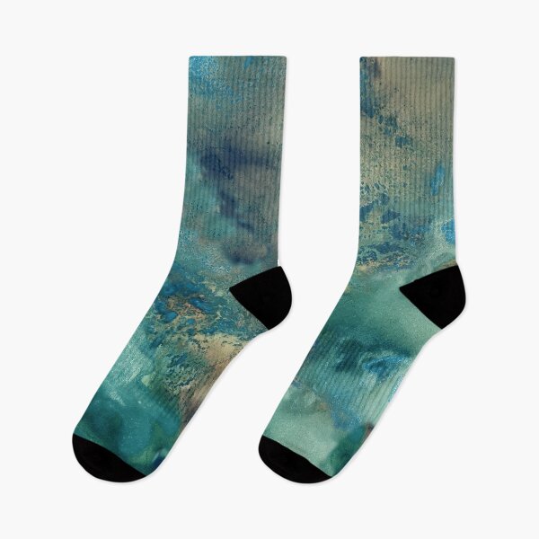 Item preview, Ocean in Turquoise, Aqua and Gold designed and sold by Jenie Yolland.