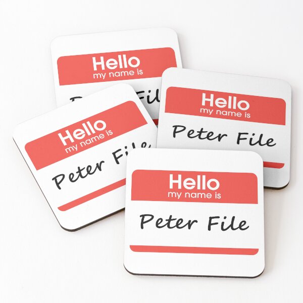 Item preview, Hello My Name is Peter File designed and sold by DarkHumorstore.