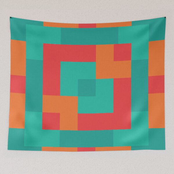 Item preview, Square Figures | Teal And Orange designed and sold by Masayakana.