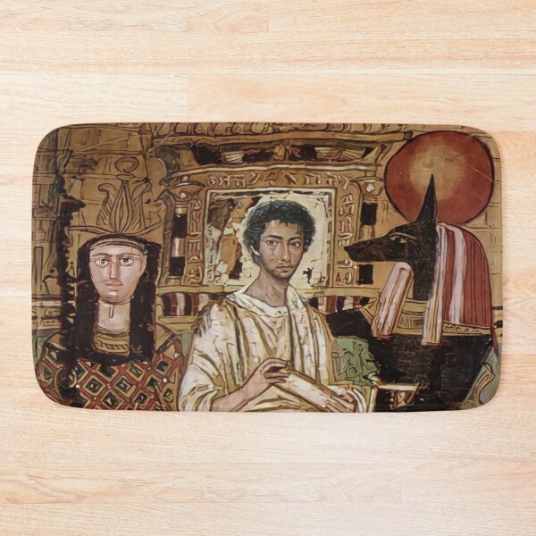 Item preview, Egyptian Greco-Roman Period funerary shroud, showing Anubis, Osiris and the deceased designed and sold by DotorEaon.