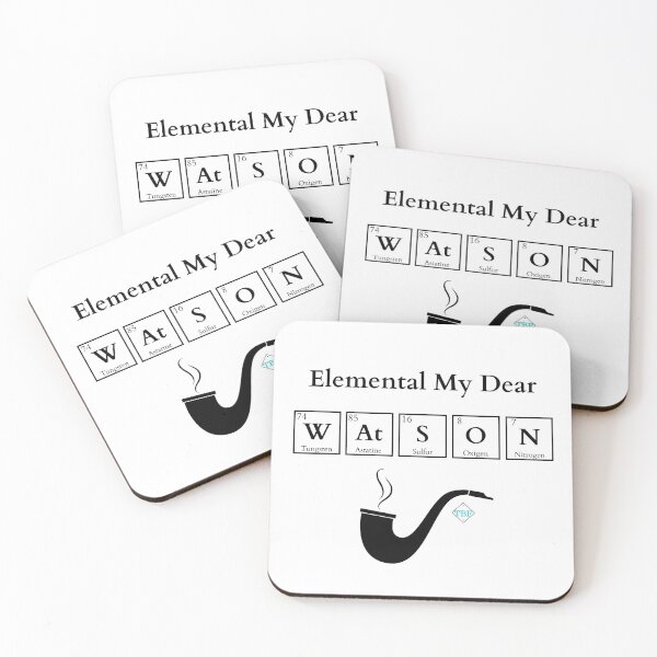 Item preview, Elemental My Dear Watson Chemistry Periodic Table Symbols designed and sold by Rebecca Blossom.