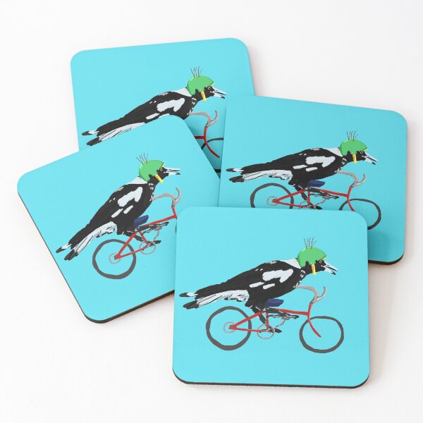 Item preview, Magpie on Bike Swoop (in Blue) designed and sold by LadyRyatt.