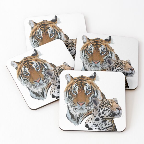 Item preview, Bengal tiger and jaguar designed and sold by obscurite.