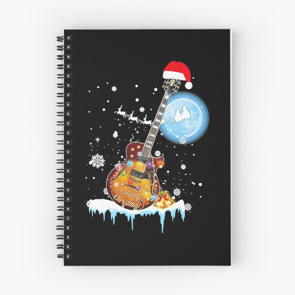 Item preview, Lets Play Guitar Christmas Guitar wears Santa hat designed and sold by TerriHowell.