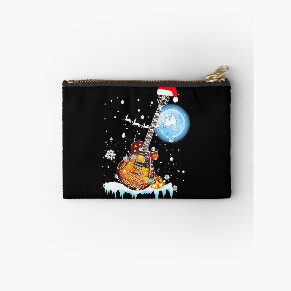 Item preview, Lets Play Guitar Christmas Guitar wears Santa hat designed and sold by TerriHowell.