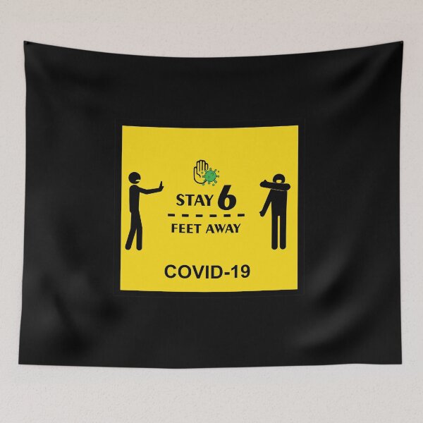 Item preview,  Covid-19 T-shirt | Corona Virus | Stay 6 feet away designed and sold by bhaktishendkar.