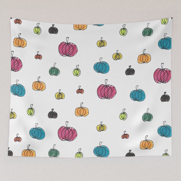 Item preview, Colorful hand-drawn Pumpkins Artwork For Fall designed and sold by HoHartndesign.