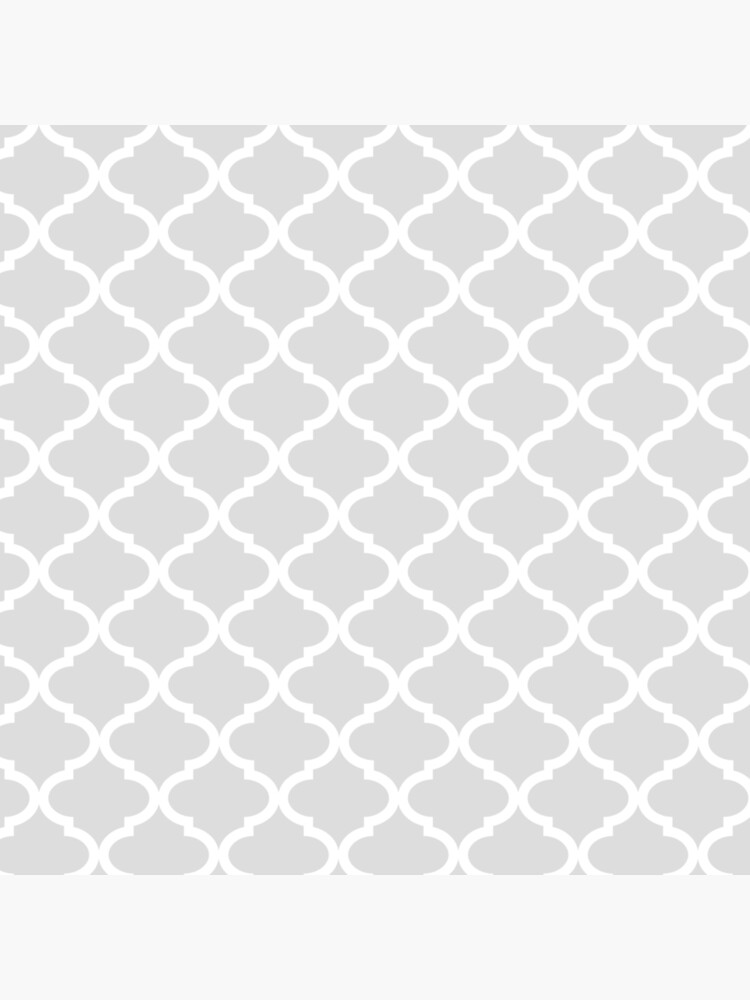 Light Grey Quatrefoil Lattice Pattern by dreamingmind