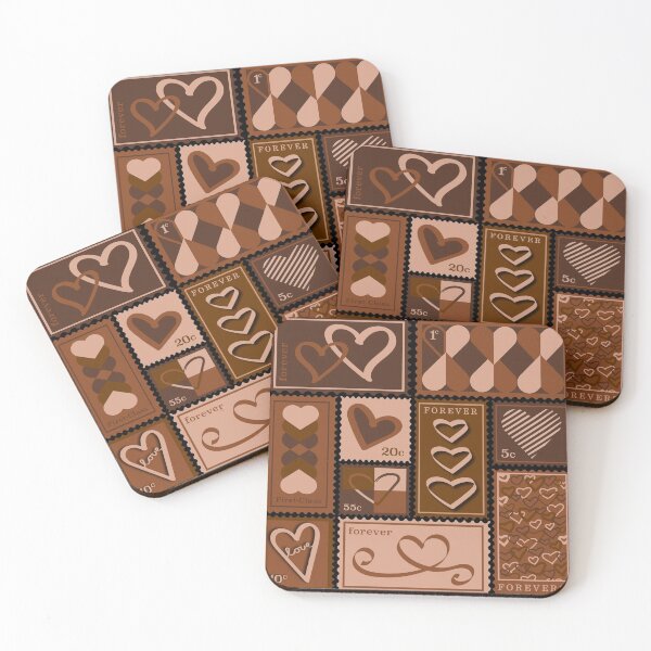 Item preview, Love Postage in Brown designed and sold by PeachPaisleyPro.