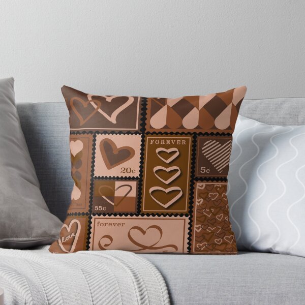 Aperçu de l'œuvre Love Postage en marron créée et vendue par PeachPaisleyPro.