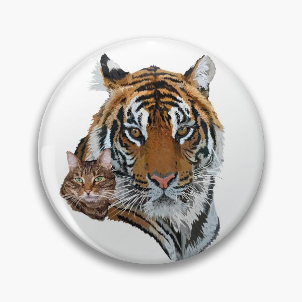 Item preview, Bengal tiger and cat designed and sold by obscurite.