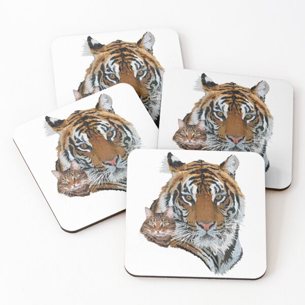 Item preview, Bengal tiger and cat designed and sold by obscurite.