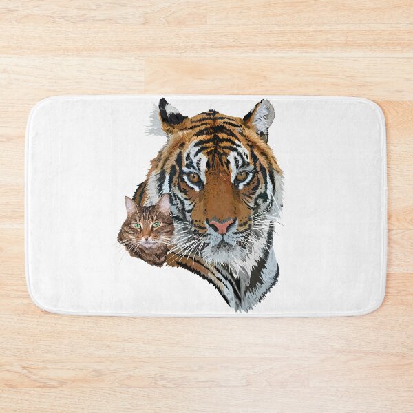 Item preview, Bengal tiger and cat designed and sold by obscurite.