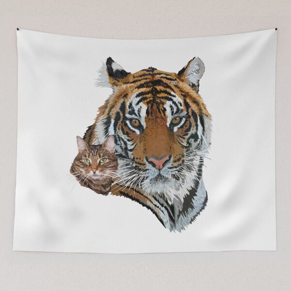Item preview, Bengal tiger and cat designed and sold by obscurite.