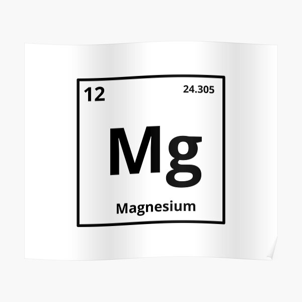 "Element Magnesium" Poster for Sale by Syrolline Redbubble