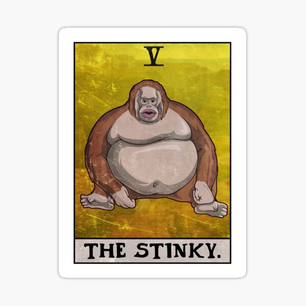 The Stinky Meme Tarot Card Sticker