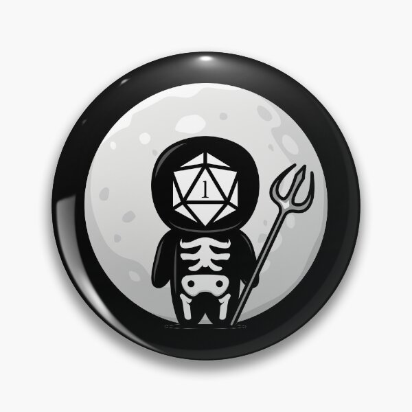 Item preview, Funny Grim Reaper Critical Fail Polyhedral D20 Dice Moon designed and sold by pixeptional.