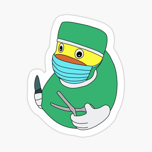 Vista previa del artículo con la obra «Pato cirujano», diseñado y vendido por Doctor Michaela.